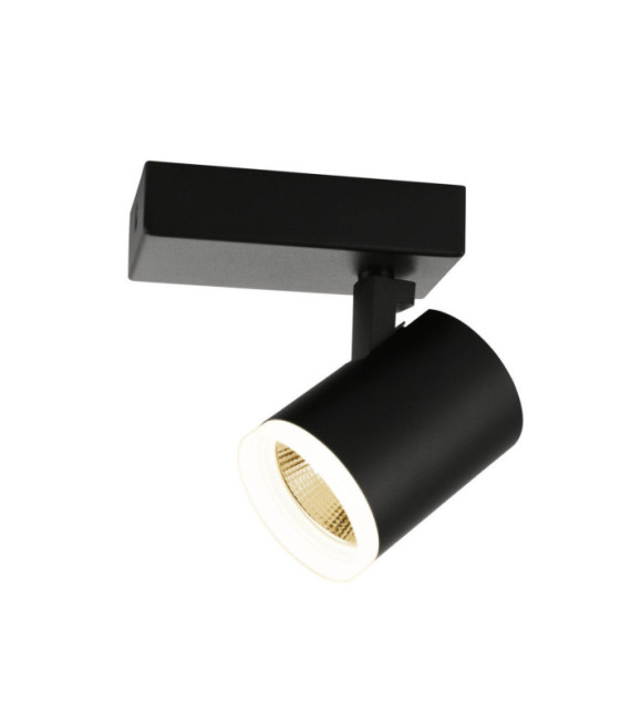 Faretto Helvia Plastica, acciaio, alluminio Nero