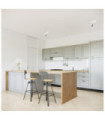 Spot Aveiro Acier,Aluminium Blanc