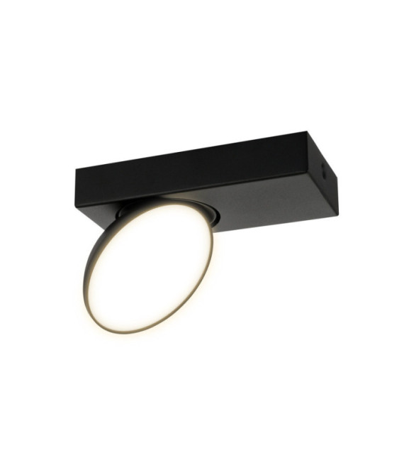 Faretto Castelio Plastica, acciaio, alluminio Nero