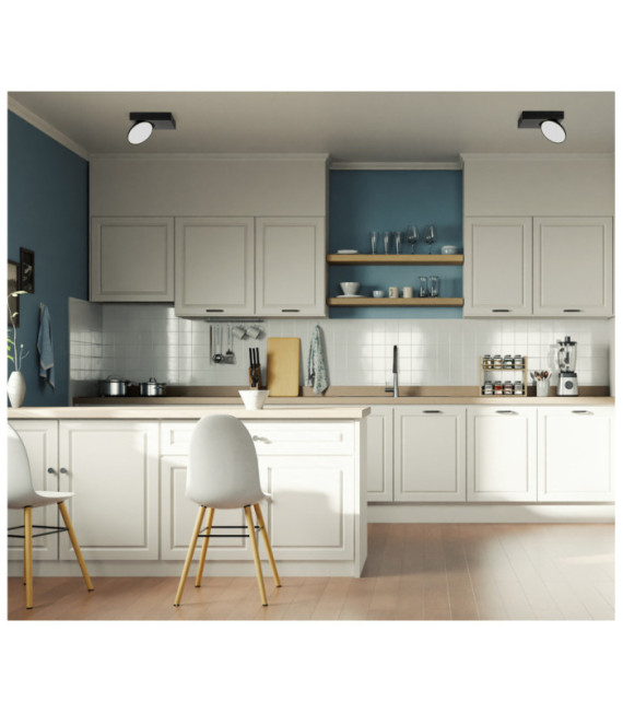 Castelio spotlight Plastic, steel, aluminum Black