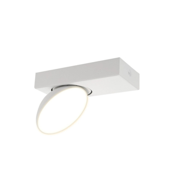 Foco Castelio Plástico, acero, aluminio Blanco
