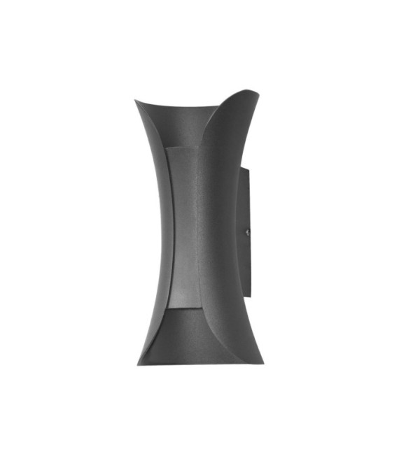 Lampada da parete per esterni Dante. Fusione di alluminio Nero sabbiato