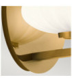 Wall light Bathroom Kichler Steel, satin etched opal glass Fox Gold