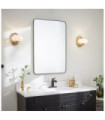 Wall light Bathroom Kichler Steel, satin etched opal glass Fox Gold