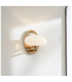 Wall light Bathroom Kichler Steel, satin etched opal glass Fox Gold