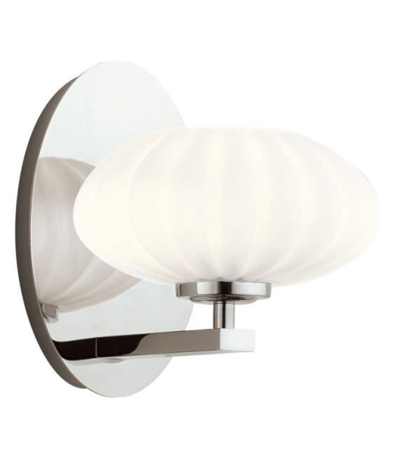 Aplique de baño Kichler Acero, cristal opalino satinado Cromo brillo