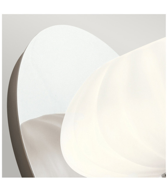 Aplique de baño Kichler Acero, cristal opalino satinado Cromo brillo