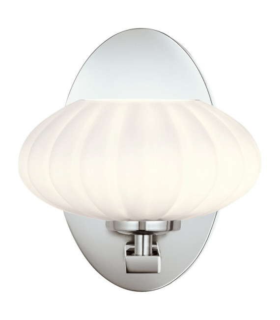 Aplique de baño Kichler Acero, cristal opalino satinado Cromo brillo