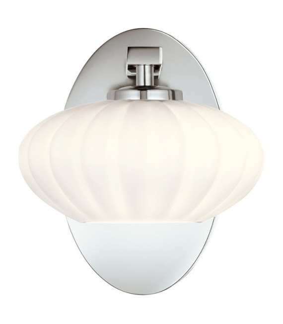 Wall light Bathroom Kichler Steel, satin etched opal glass Polished chrome