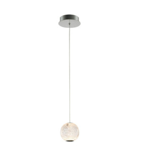 Lámpara colgante Rosario Vidrio, acero, aluminio Cromo