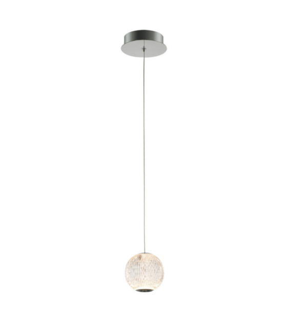 Rosario Pendelleuchte Glas, Stahl, Aluminium Chrom