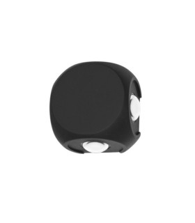 Applique murale extérieur Porso Fonte d'aluminium Noir sablé