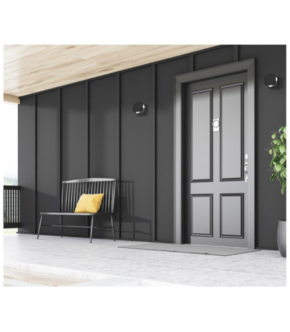 Applique murale extérieur Porso Fonte d'aluminium Noir sablé