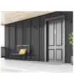 Porso exterior wall light Cast aluminum Sandblasted black