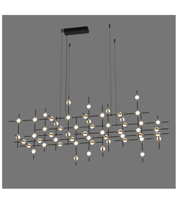 Provenza lámpara colgante LED Negro, Oro
