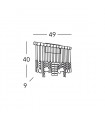 Applique murale design en cristal STRETTA chrome 5 ampoules