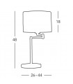 Lampe de table HILTON SAND laiton antique 1 ampoule
