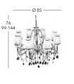 CONTARINI CRYSTAL Chandelier 8 lights - 4