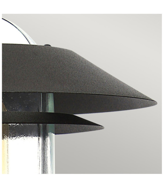 Helsingor floor lamp Stainless steel, transparent glass Black