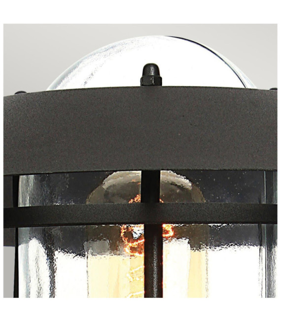 Helsingor Stehleuchte Edelstahl, transparentes Glas Schwarz