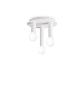 Small White Metal Ceiling Light
