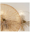 Plafonnier Wagon Acier doux,verre Laiton