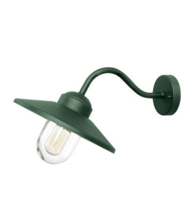 Applique murale extérieur Klampenborg Acier inoxydable,verre transparent Pour le vert