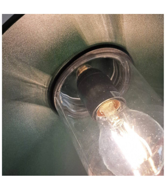 Klampenborg Außenwandleuchte Edelstahl, transparentes Glas Für Grün