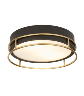 Deckenleuchte Badezimmer Phoenix Baustahl, Glas Schwarz
