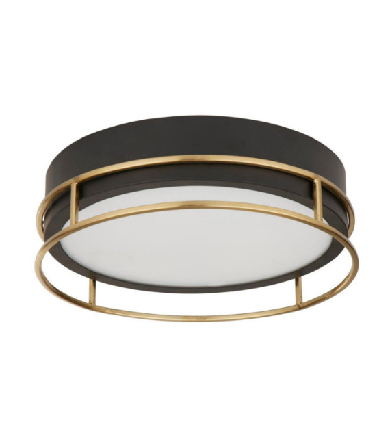 Ceiling light Bathroom Phoenix Mild steel, glass Black
