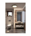 Plafonnier Salle de bains Phoenix Acier doux,verre Noir