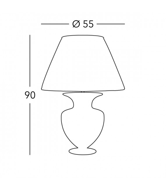 ANFORA Design Tischleuchte Chrom 1 Glühbirne