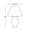 Lampe de table design ANFORA chrome 1 ampoule