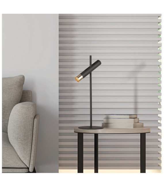 LED table lamp Cylinder Mild steel Gold, Sand Black
