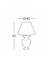 Lampe de table design ANFORA chrome 1 ampoule