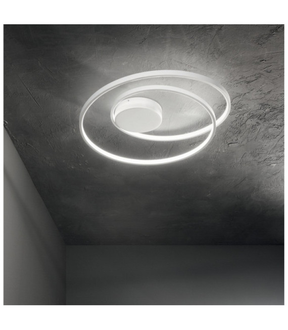 OZ lámpara de techo LED Metal, Plástico blanco
