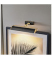 Applique à tableau Winchfield Acier Laiton vieilli, noir mat