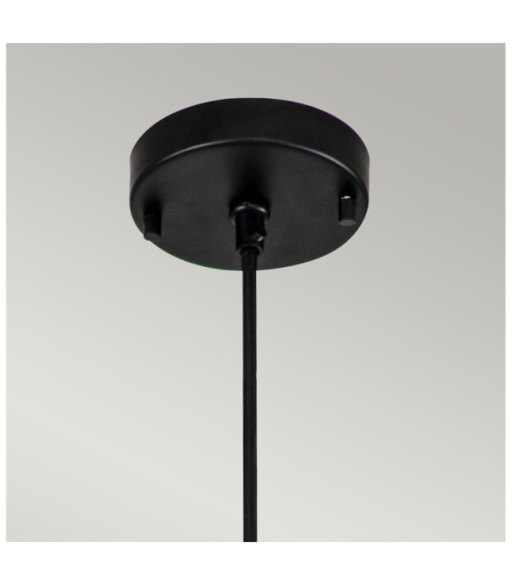 Pendente Stella Resina, Acciaio Nero opaco, foglia oro