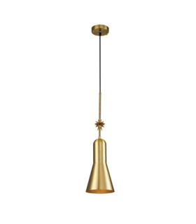 Suspension Etoile Résine,Acier Laiton vieilli, feuille d'or