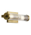 Wall light Bathroom Kichler Steel, transparent fluted glass Natural brass