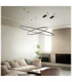 Suspension LED ORACLE Métal,plastique,aluminium Noir