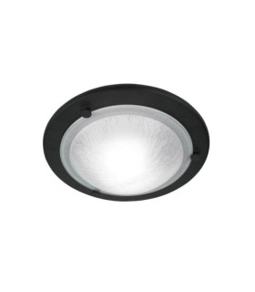 Berwick Ceiling Light Glass, Black Steel