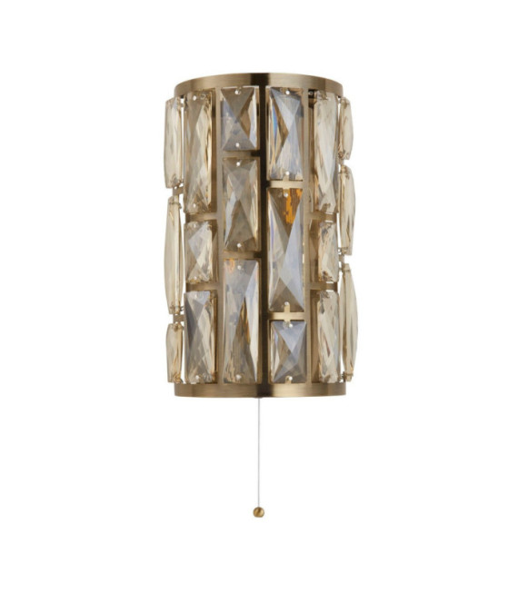 Bijou wall light Mild steel, glass Antique Brass