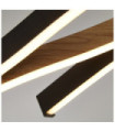 Bloom LED Pendant Light Mild Steel Wood Effect, Sand Black