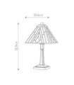 Alderley table lamp Steel, art glass Vintage bronze