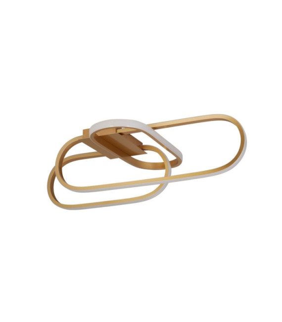 Integrierte LED-Deckenleuchte Clip Baustahl Weiß, Gold