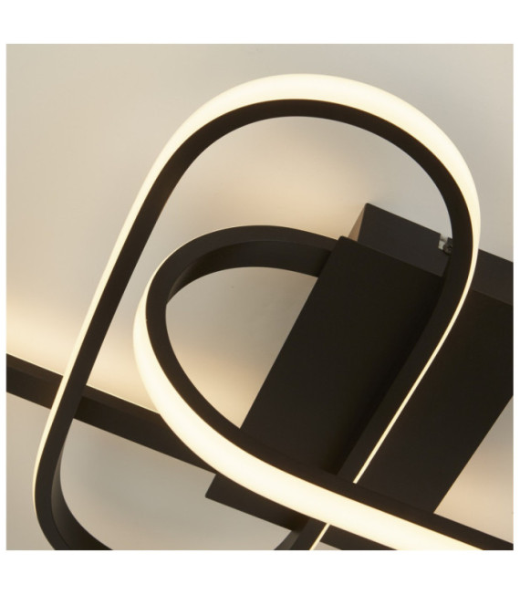 Plafoniera LED integrata Clip Acciaio dolce Bianco, Nero