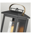 Hinkley outdoor wall light Transparent seeded glass, EPMM (plastic composite, stone) Black
