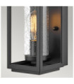 Hinkley outdoor wall light Transparent seeded glass, EPMM (plastic composite, stone) Black