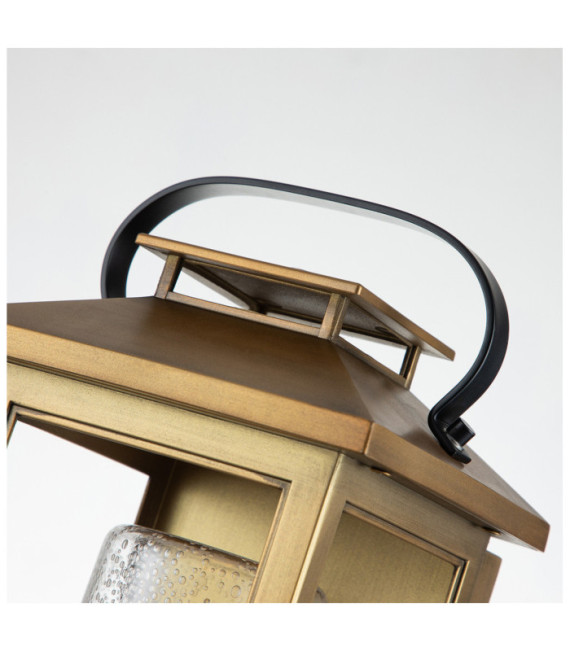 Hinkley outdoor wall light Clear seeded glass, EPMM (plastic composite, stone) Painted aged brass